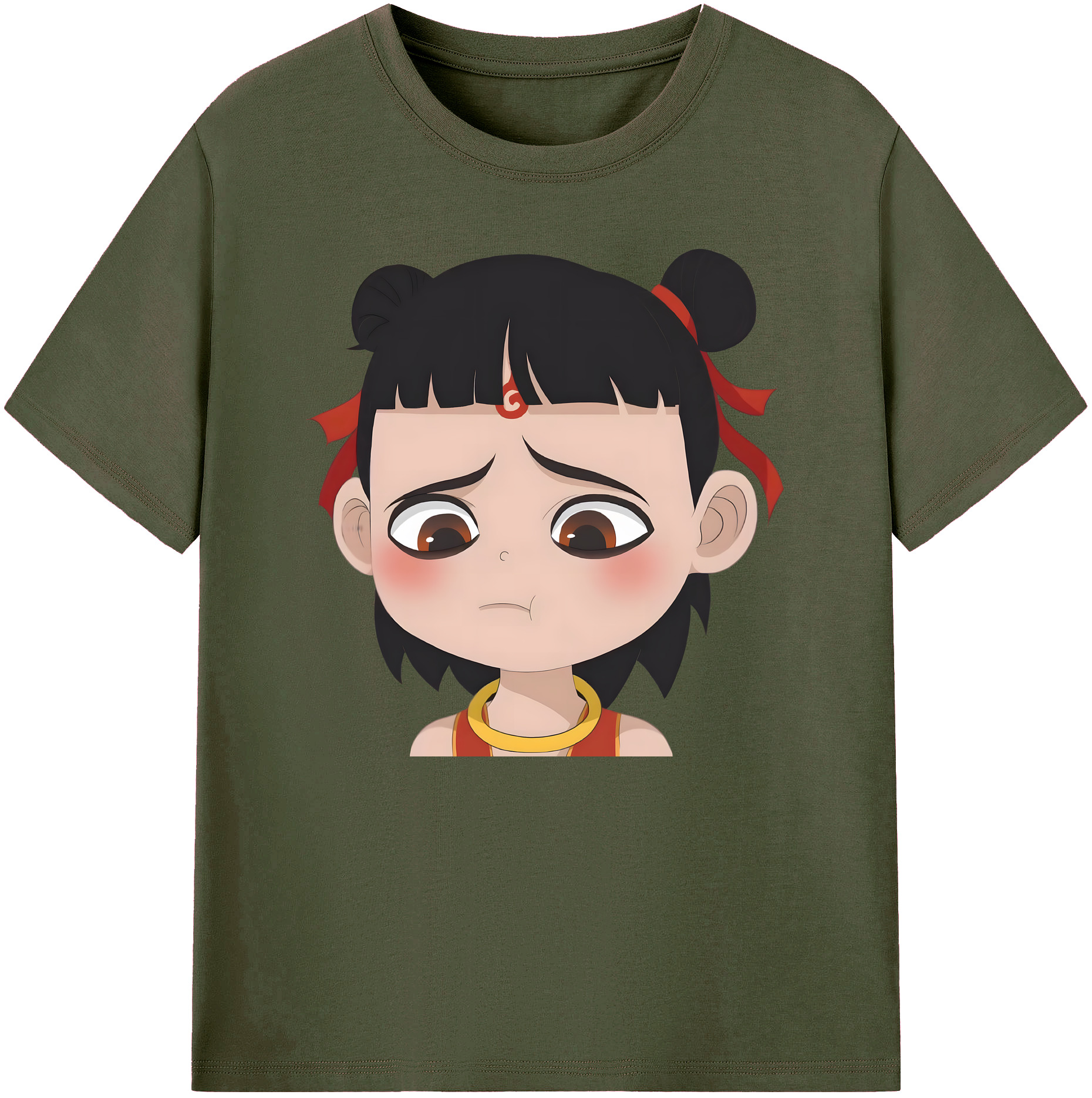 （画像用） Ne Zha 2 ナタ 魔童の大暴れ 綿100％ メンズ半袖Tシャツ｜肌触りやわらか＆通気性